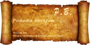 Poduska Bertram névjegykártya